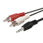 CABLE AUXILIAR AUDIO PLUG 3.5MM A 2 RCA - 5MTS