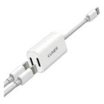 ADAPTADOR DUAL LIGHTNING AUDIO Y CARGA PARA IPHONE