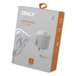 CARGADOR ONLY 220V MOD06 – 4,4A – 2 USB + CABLE V8 – BLANCO