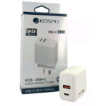 CABEZAL KOSMO TURBO QC 20W - USB + USB TIPO C