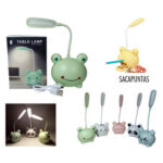 LAMPARA INFANTIL DE ESCRITORIO LED RECARGABLE CON SACAPUNTAS