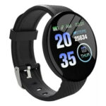 SMARTWATCH D18 RELOJ INTELIGENTE FITBAND REDONDO DEPORTIVO - NEGRO