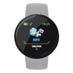 SMARTWATCH D18 RELOJ INTELIGENTE FITBAND REDONDO DEPORTIVO - GRIS